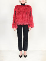 Dyed Red Fox Fur Jacket