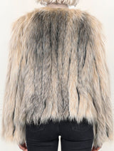 Dyed  Fox and Leather Fur Jacket