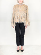 Dyed  Fox and Leather Fur Jacket