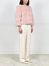 Horizontal Mink Fur Jacket