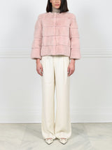 Horizontal Mink Fur Jacket