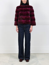 Horizontal Mink Fur Jacket