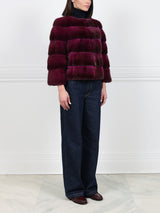 Horizontal Mink Fur Jacket