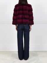 Horizontal Mink Fur Jacket