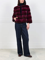 Horizontal Mink Fur Jacket