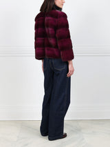 Horizontal Mink Fur Jacket