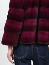Horizontal Mink Fur Jacket