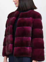 Horizontal Mink Fur Jacket