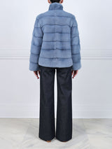 The Royal Light Blue Mink Fur Jacket
