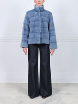 The Royal Light Blue Mink Fur Jacket