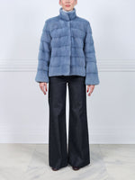 The Royal Light Blue Mink Fur Jacket