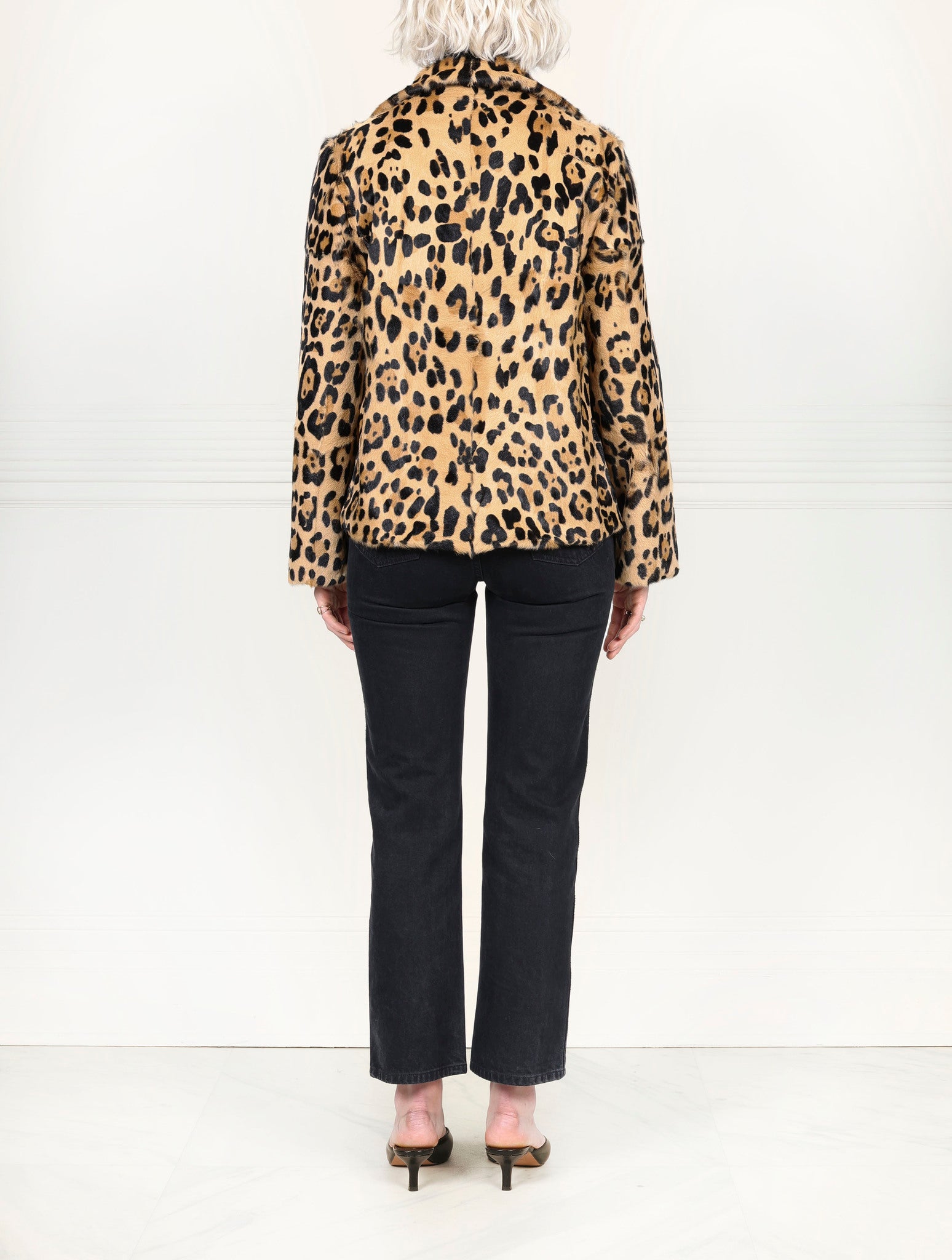 The Amelie Leopard Printed Shearling Jacket