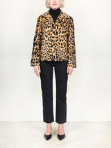The Amelie Leopard Printed Shearling Jacket