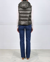 The Damla Hooded Mink Fur & Nylon Puffer Vest