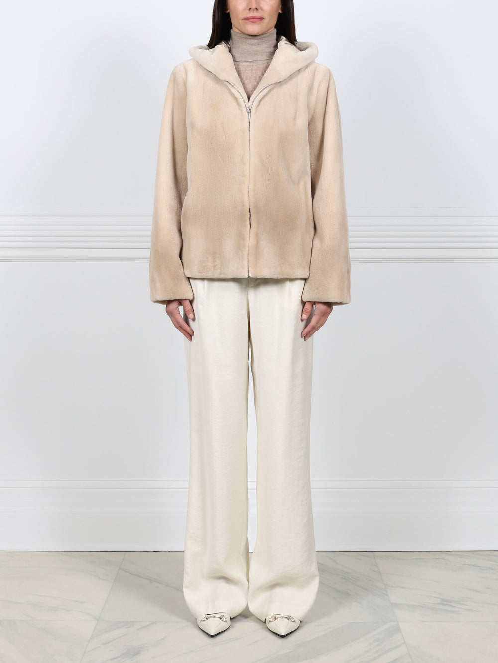 The Goldie Palomino Sheared Mink Fur Jacket