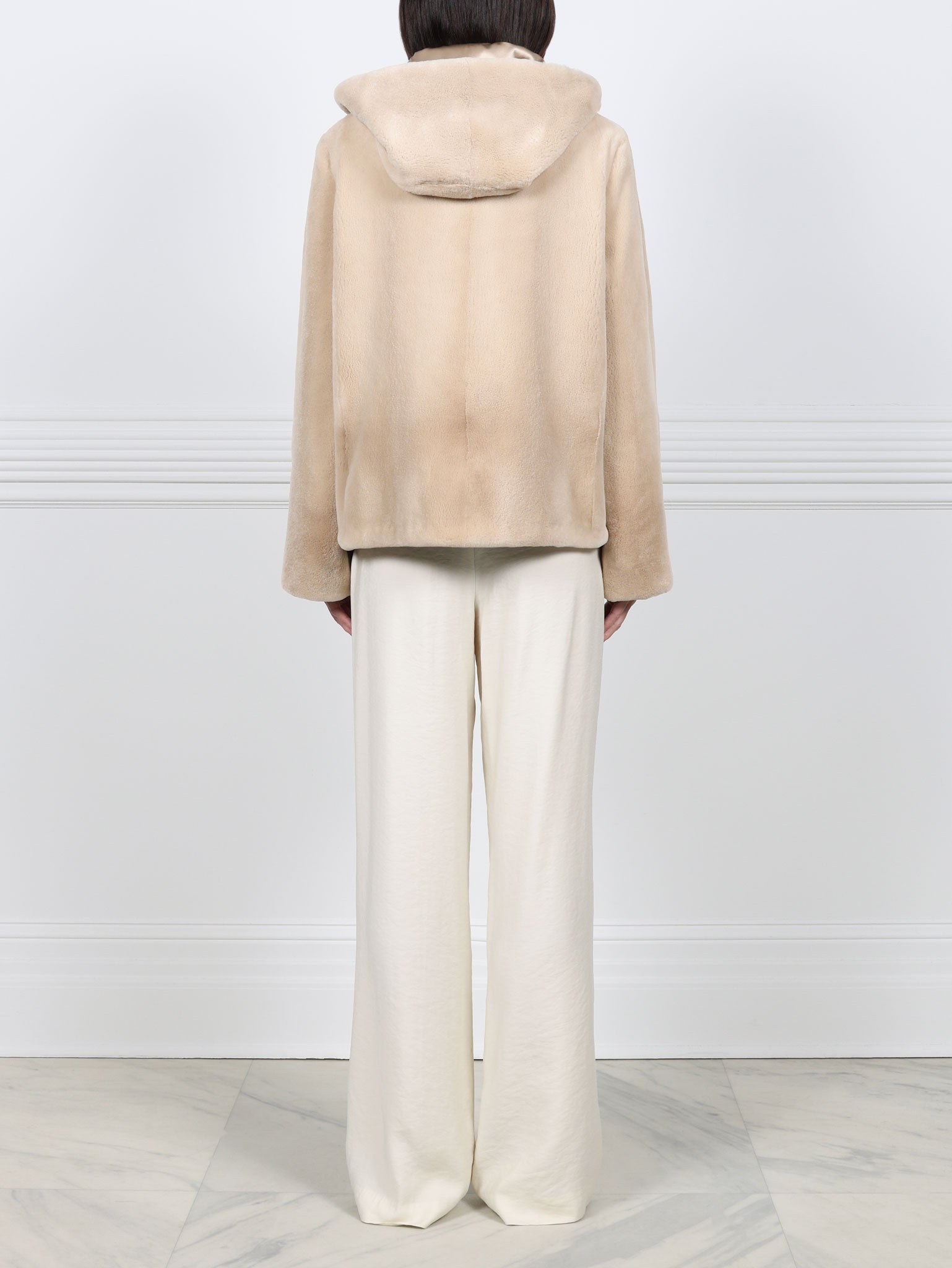 The Palomino Sheared Mink Fur Hoodie Jacket