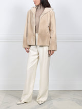 The Palomino Sheared Mink Fur Hoodie Jacket