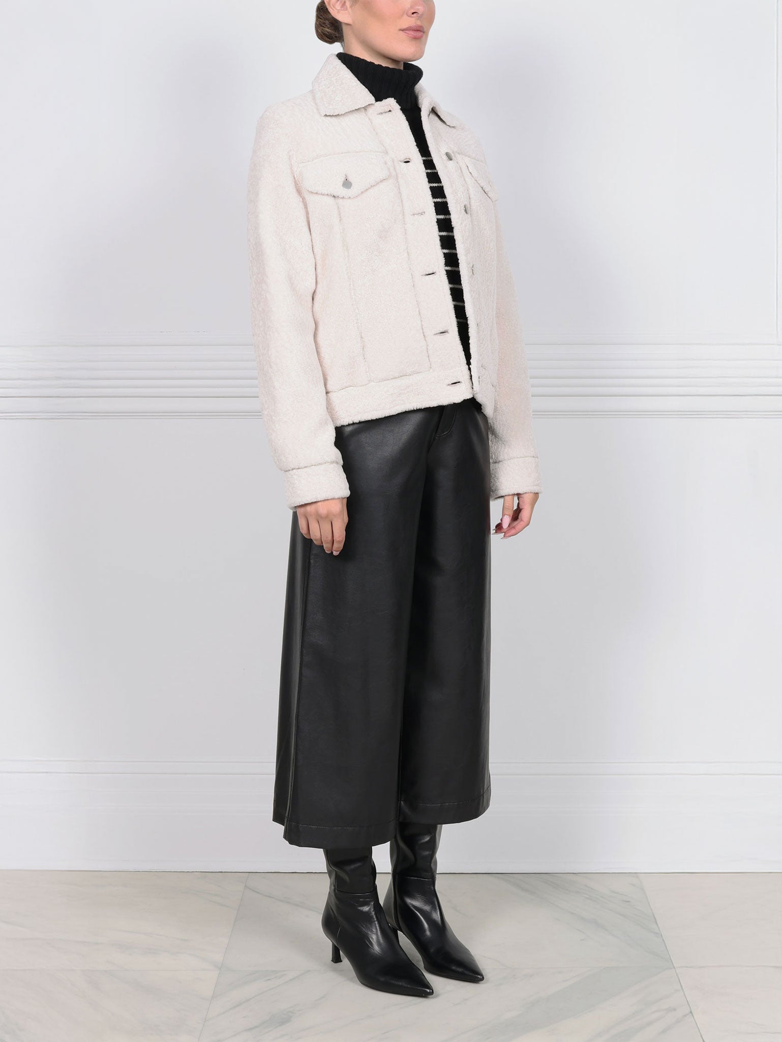 The Jennifer Shearling Denim Jacket