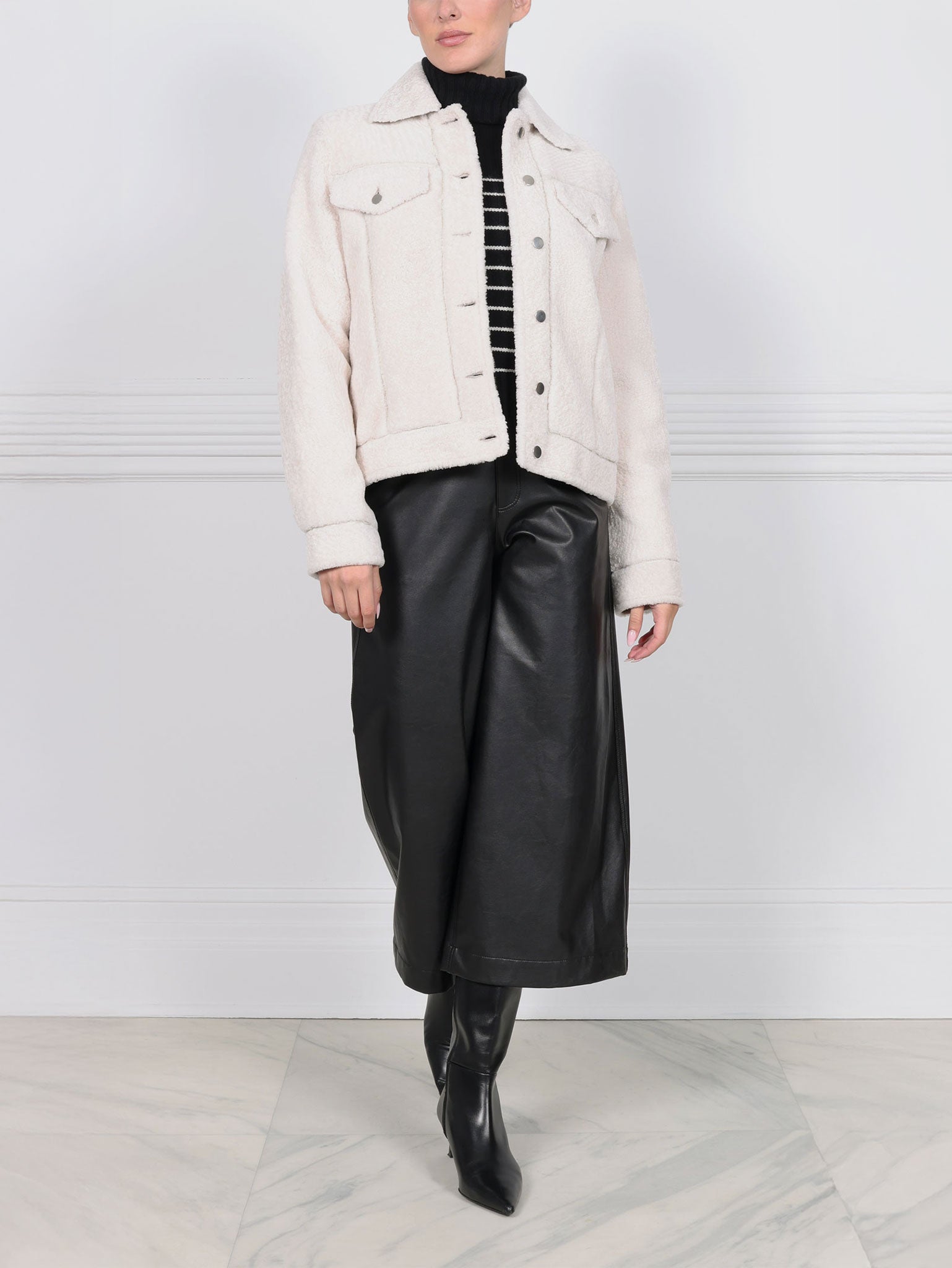 The Jennifer Shearling Denim Jacket