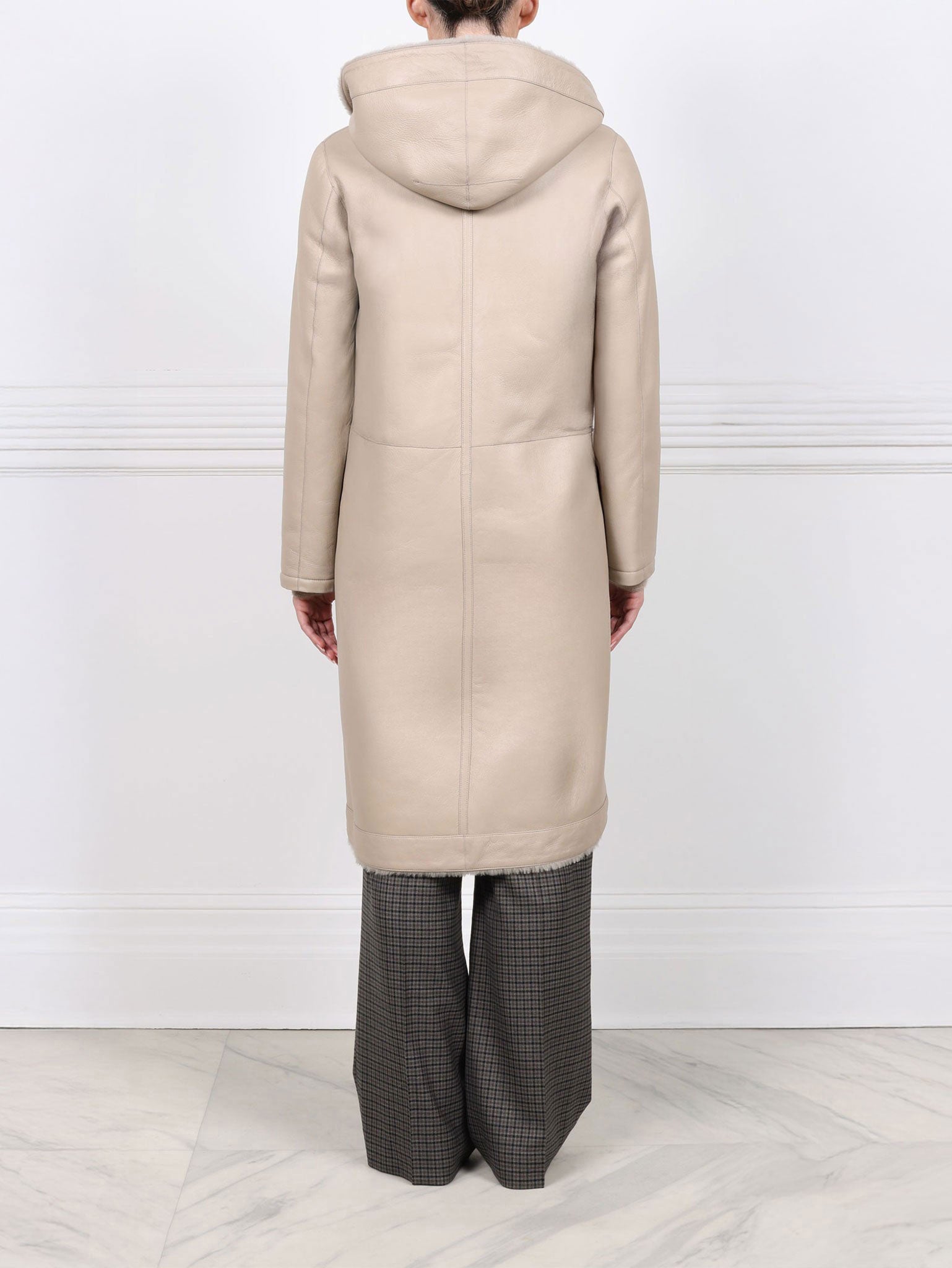 The Billie Shearling Hooded Coat