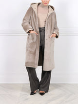 The Billie Shearling Hooded Coat