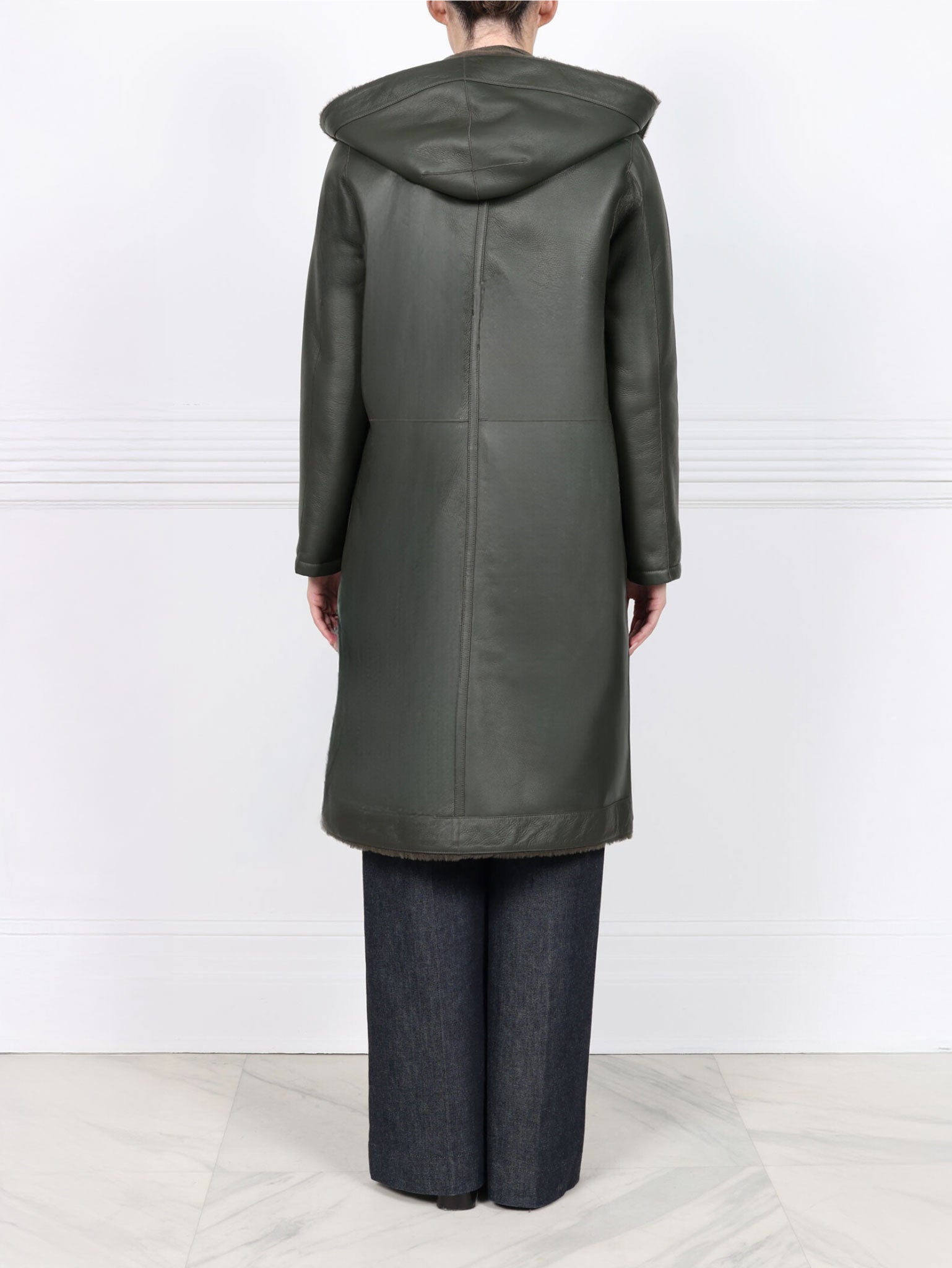The Billie Shearling Hooded Coat
