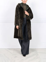 The Billie Shearling Hooded Coat