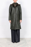 The Billie Reversible Shearling Hooded Coat