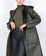 The Billie Shearling Hooded Coat