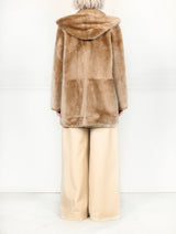 The Davie Hooded Shearling Coat