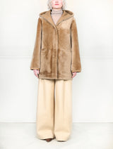 The Davie Hooded Shearling Coat