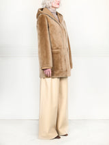 The Davie Hooded Shearling Coat