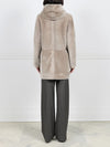 The Davie Hooded Shearling Coat