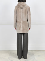 The Davie Hooded Shearling Coat