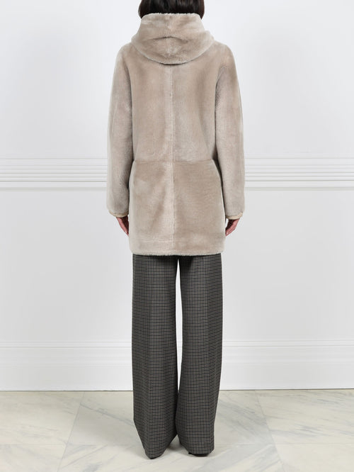 The Davie Hooded Shearling Coat