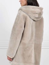 The Davie Hooded Shearling Coat