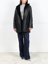 The Davie Hooded Shearling Coat