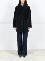 The Davie Hooded Shearling Coat