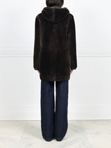 The Davie Hooded Shearling Coat