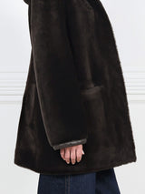 The Davie Hooded Shearling Coat