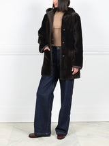The Davie Hooded Shearling Coat