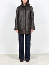 The Davie Hooded Shearling Coat