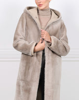 The Billie Shearling Hooded Coat