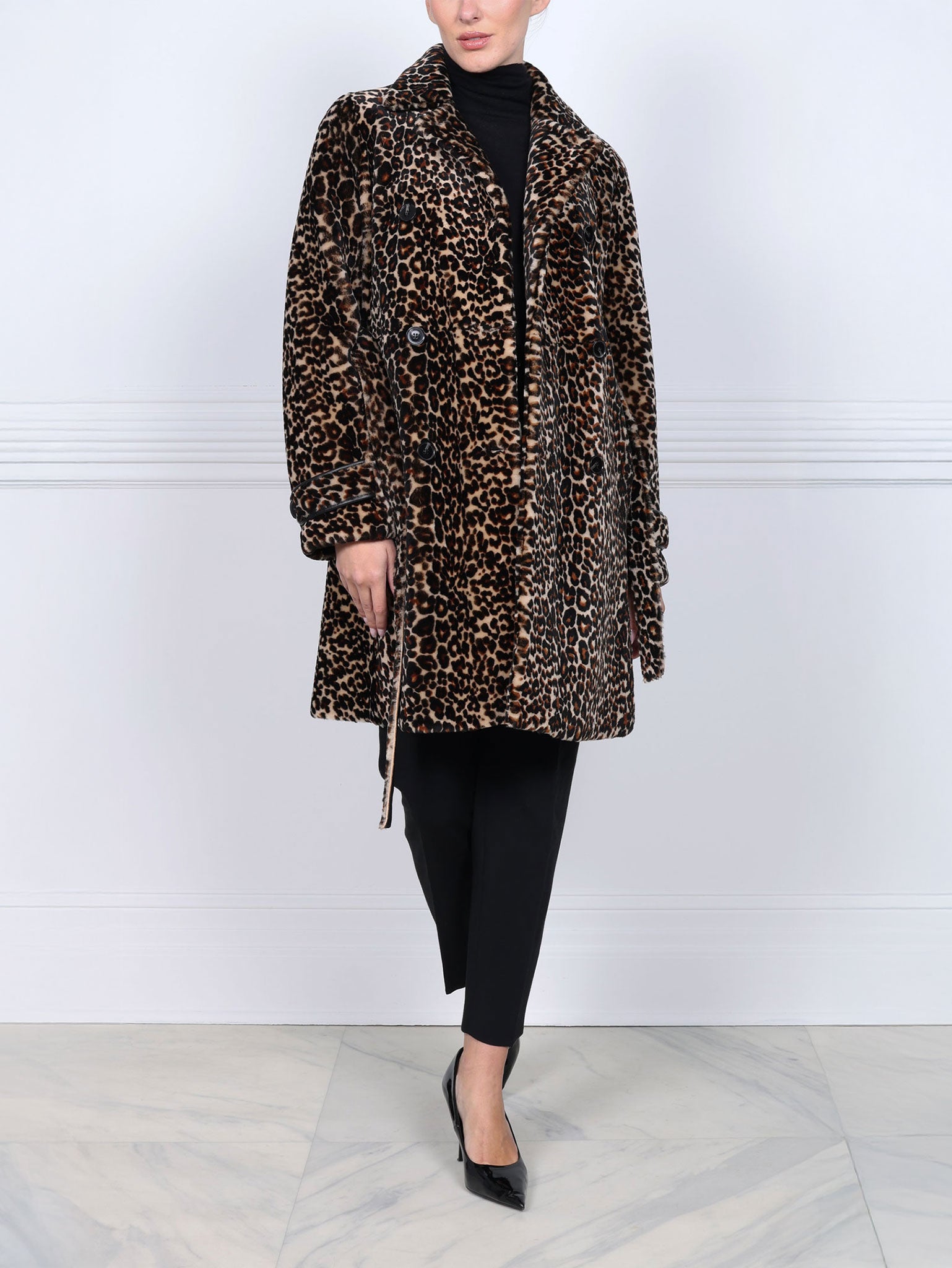 The Astras Shearling Trench Coat