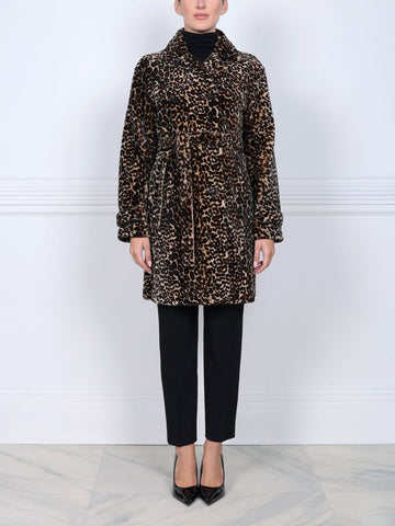 The Astras Shearling Trench Coat