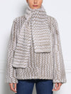 The Tweed Intarsia Mink Jacket with Scarf