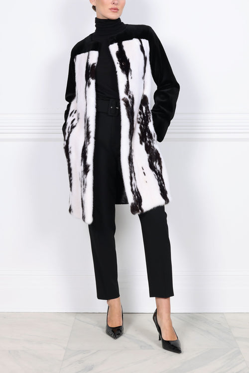 The River Cross Mink and Sheared Mink Coat