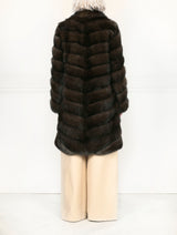 The Aurora Diagonal Sable Fur Coat