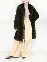 The Aurora Diagonal Sable Fur Coat