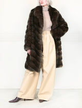The Aurora Diagonal Sable Fur Coat